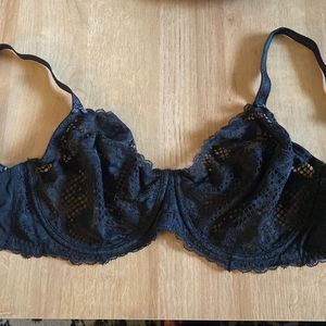 Adore Me unlined wired bra BLACK size 36G